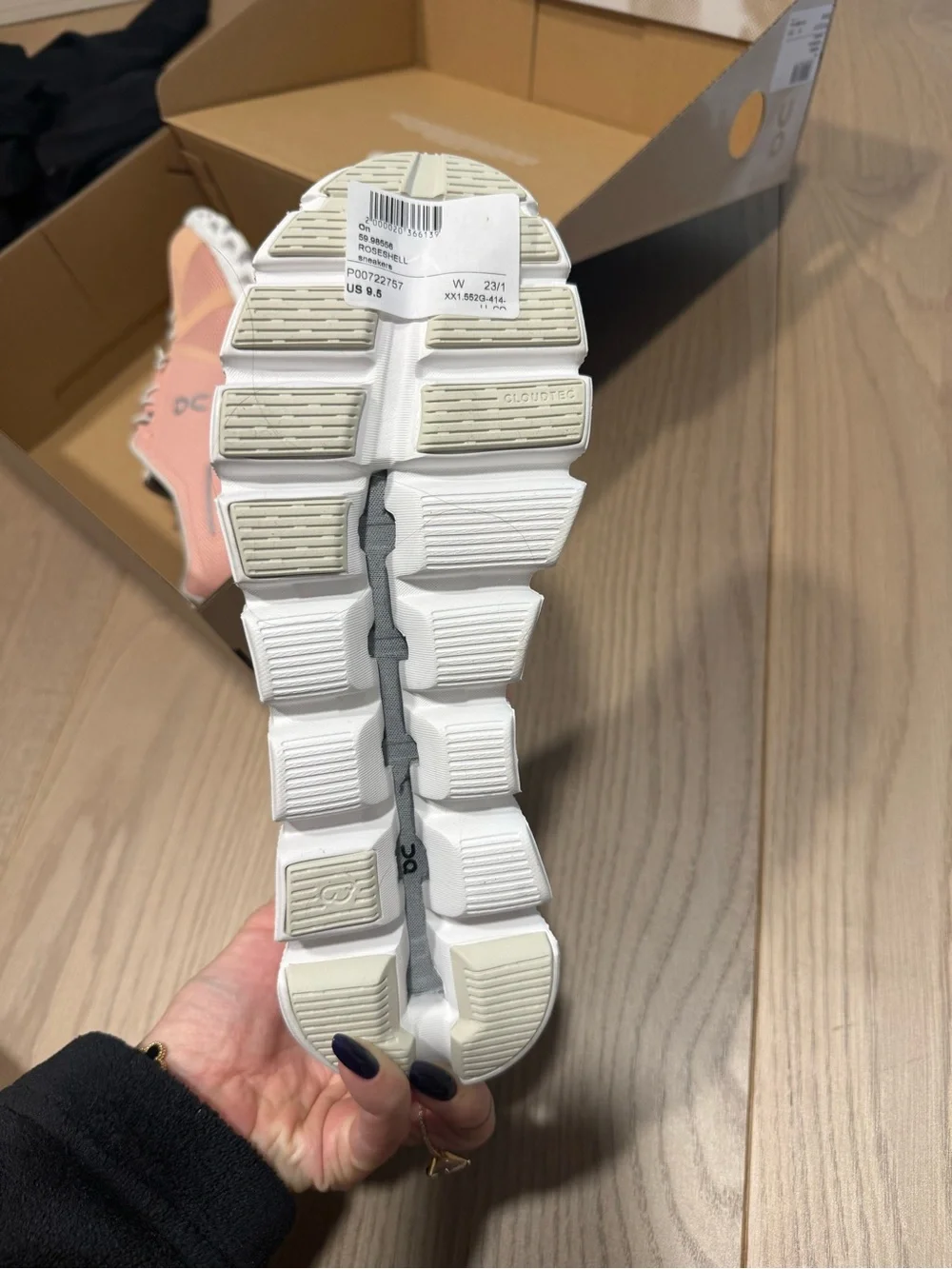 On Running Cloud 5 Low-Top Sneakers in Rose Pink and White